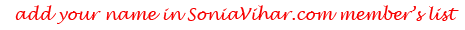 Add Your Name in SoniaVihar.com
